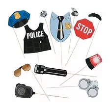 Policía Partido Photo Stick Apoyos - Ropa Accesorios - 12 Pi