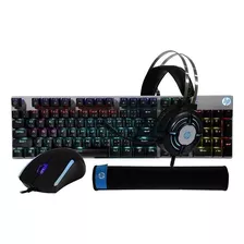 Combo Hp Gamer 4 Em 1 Gm3000 Preto 