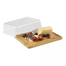  Tabla De Bambu Con Tapa Bandeja Rectangular Campana 