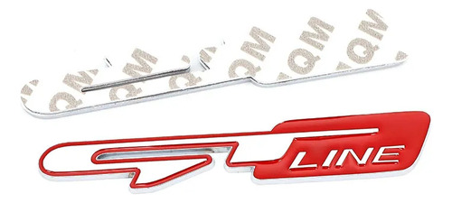 Emblema Gt Line Rojo En Metal Auto Lujo Compatible Con Kia Foto 3