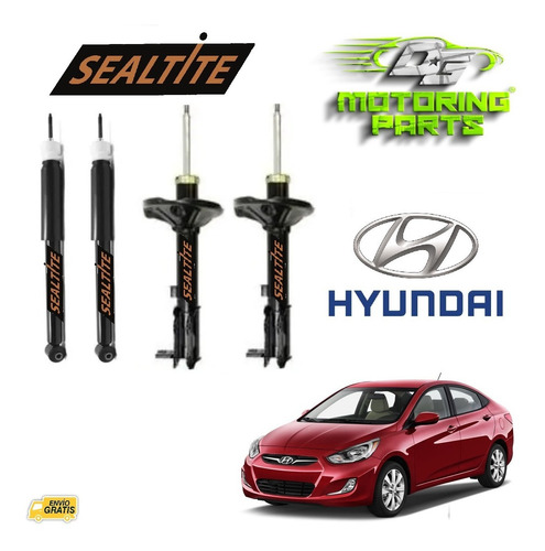 Kit De Amortiguadores Hyundai Accent 2012-2017 (4 Pzas) Foto 2