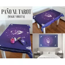 Paño Xl / Mantel Tarot + Bolsa Para Cartas - Magic Violeta