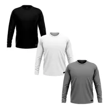Kit 3 Camisas Térmcia Com Proteção Solar Uv50 Esportes 