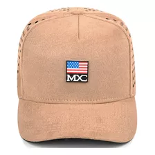 Boné Mxc Brasil Strapback Aba Curva Trucker Camurça