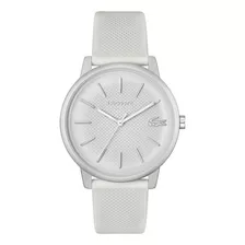 Reloj Lacoste Hombre Silicona Blanco 30mts Moda Lc2011240