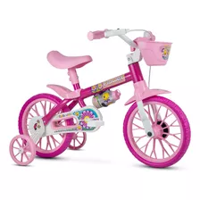 Bicicleta Bicicletinha Infantil Aro 12 Flower Rosa - Nathor