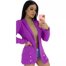 Blazer Valentina Longo Com Botões Dourados Luxuoso