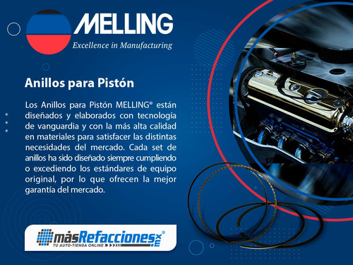 Anillos Piston Std Melling Cromado Fiat Bravo 4 Cil 1.4l 09 Foto 4