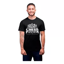 Camiseta Masculina Jogo Xadrez Esporte Chess Game Camisa Md3