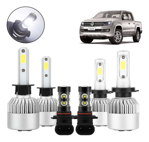 Kit De Focos Led 8000lm Luz Alta Y Luz Baja Para Volkswagen