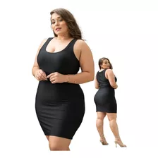 Vestido Tubinho Plus Size Tamanhos Grandes Suplex