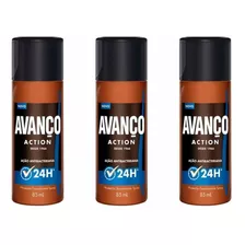 Avanço Action Desodorante Spray 85ml (kit C/03)