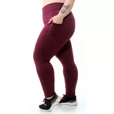 Calça Legging Fitness Academia Com Bolso Plus Size 10647