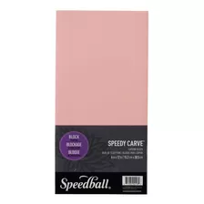 Goma De Grabado Linoleo Timbres Speedball 15x30 Cms Color Del Exterior Rosa