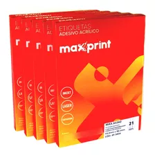 Etiquetas A4360 38,1mm X 63,5mm Pack Com 5 Caixas Maxprint