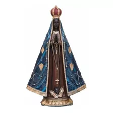 Imagem De Nossa Senhora Aparecida 15cm Pintura À Óleo