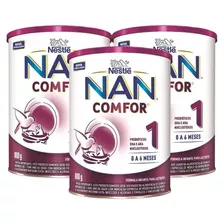 Kit Com 3 Leite Nan Comfor 1 Nestlé 800g Cada - Nestle