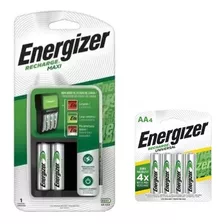 Combo Cargador Maxi+ Pilas 4 Aa Recargables Energizer