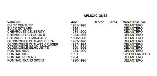 Base Amortiguador Delantero Pontiac 6000 1989 Grc Foto 4