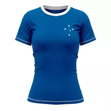 Camisa Feminina Cruzeiro Camiseta Torcedora Futebol Oficial