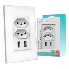 Tomada Usb De Parede Duo 2.1 A Universal Carregador Bi Volt