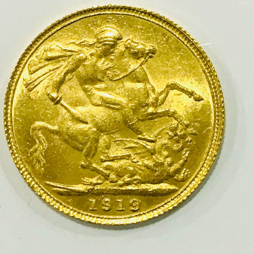 Moeda Ouro 23k-7.9gr. Georgivs V D. Brito.1919.