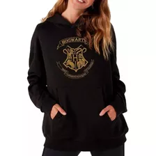 Blusa De Frio Feminino Hogwarts Moletom Canguru E Capuz