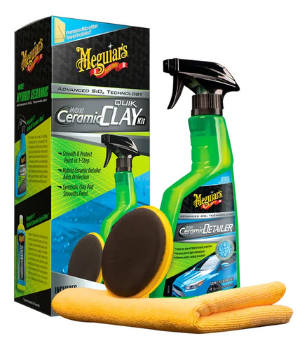 Kit De Descontaminado Cerámico Meguiars Ceramic Quik Clay
