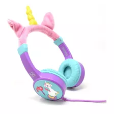 Audifonos Diadema Volumen Seguro Para Niños Ajustable Necnon Color Nbhk-unicornio