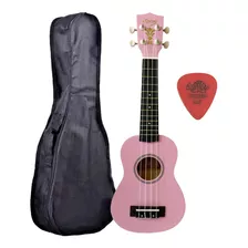 Ukulele Rosa Seven Soprano Suk-07 Pi + Capa