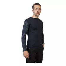 Camiseta Térmica Segunda Pele Proteção Uv 50+ Multicam Black