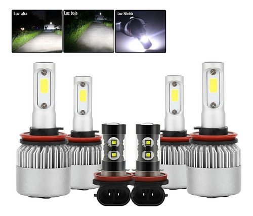 Bombillas Led Alta Y Baja Para Nissan Versa 2020-2021