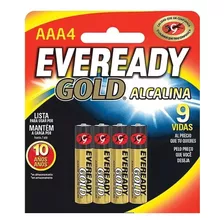 Pila Bateria Eveready Gold Alcalina Aaa4 X 4 Unidades