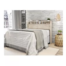  Cabeceira De Cama Box Framar Móveis Elisa F85 Queen 165cm X 114cm Amarula