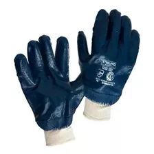 Guantes Nitrilo Azul Puño Tejido Steelpro