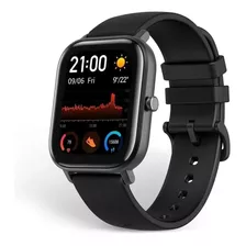 Smartband Amazfit Fashion Gts 1.65 Caja De Aleación De Aluminio Y Polímero Negra, Malla Obsidian Black De Silicona A1914