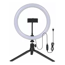 Iluminador Ring Light Led 10 Polegadas 24cm Usb Tripé 19cm