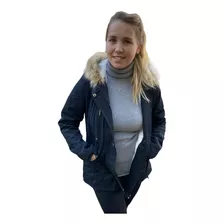 Campera Parka Abrigo Mujer De Invienrno Con Corderito