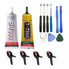 Kit Ferramentas + 4 Grampos + Cola T7000 + B7000 110ml Top