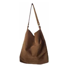 Cartera Bolso Hobo Grande Cuero Pu Gamuza Moda Mujer 