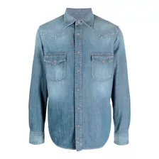 Camisa Mezclilla Jean Manga Larga