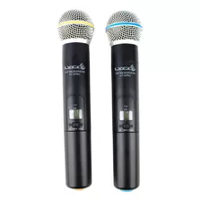 Microfone Sem Fio Duplo De Mão Uhf Lyco Uhxpro02mm Prof Nf-e