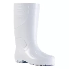 Bota Pvc Forrada Cano Extra Longo Branco Ca 36026