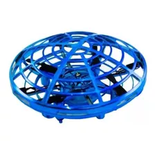 Mini Drone Disco Voador Ufo Infantil Colorido Bateria - Azul