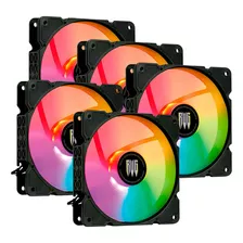 Kit 5 Cooler Fan 120mm Rgb Pc Gamer Air Master Ventoinha 12v