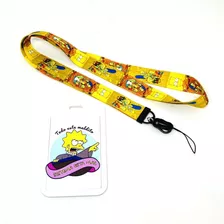 Lanyard Lisa Simpsons Cinta Colgante + Portacredencial 