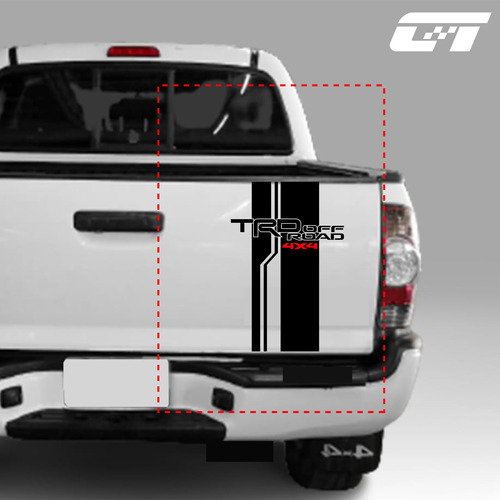 Stickers Vinil Franja Batea Toyota Tacoma Trd Off Road 4x4  Foto 4