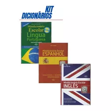 Kit 3 Dicionários Espanhol Português E Inglês