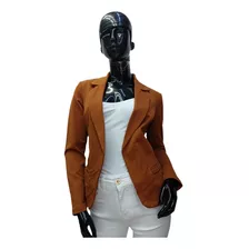 Saco Blazer Mujer Casual Cuello Solapa Manga 3/4 Largo Liso