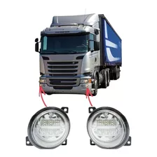 Par Farol Auxiliar Led Compatível Scania Série 5 S5 Pgr